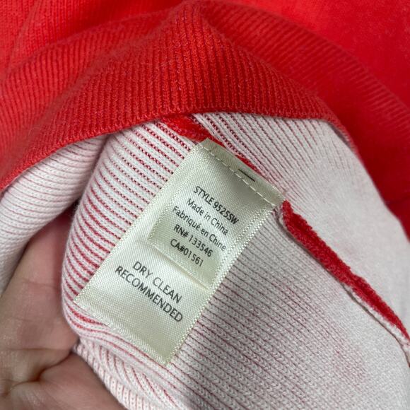 Ecru Size Medium Printed Square Neck Tank Top Red Washed Scarlet Cotton Rib - Picture 6 of 9